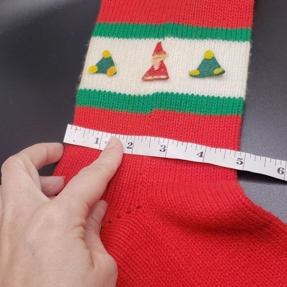 Vintage hand knit Christmas stocking - Picture 7 of 8